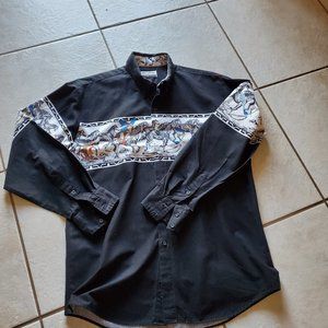 Vintage 1993 Looney Tunes Warner Bros Western Collection Karman Shirt Men's